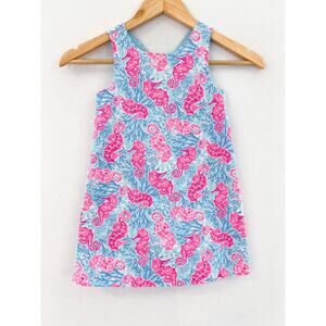 Tommy Bahama Girls Seahorse Dress Girls 5 Sleeveless Shift Dress Neon